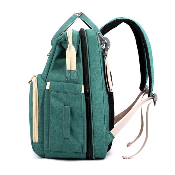 Diaper Backpack Changing Station Baby Crib (Green) - Picture 4 of 6